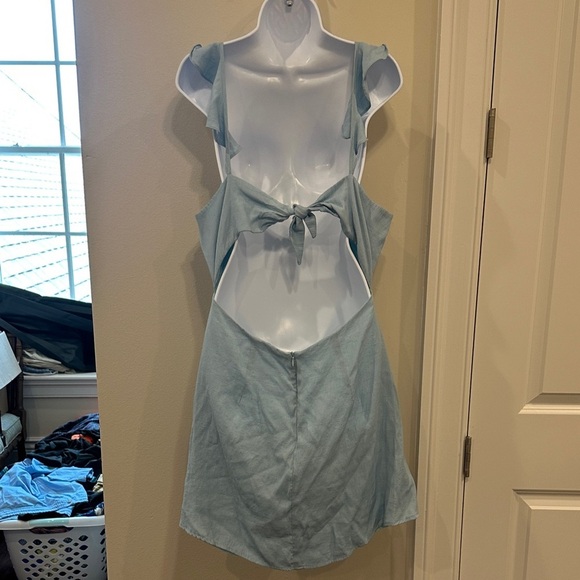 Fore Light Blue Sleeveless Dress- large - Picture 6 of 8